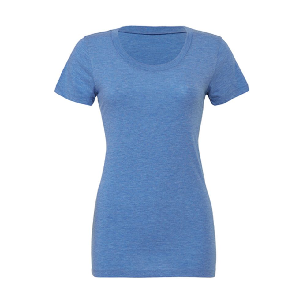 Bella Canvas Triblend Crew Neck T-Shirt Woman Blue Triblend (Heather) XL