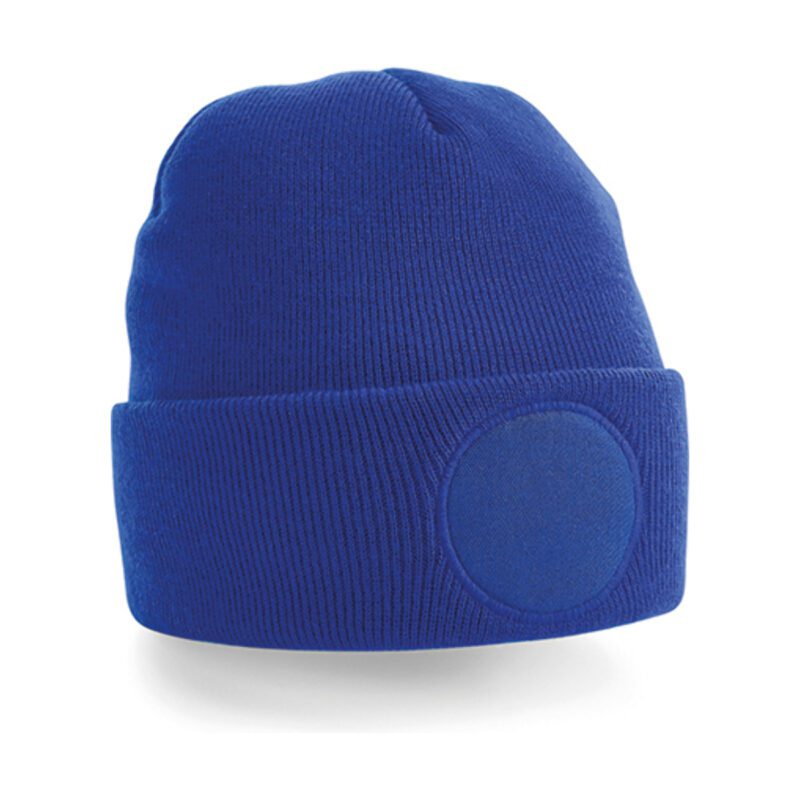 Beechfield Circular Patch Beanie Bright Royal ONE SIZE