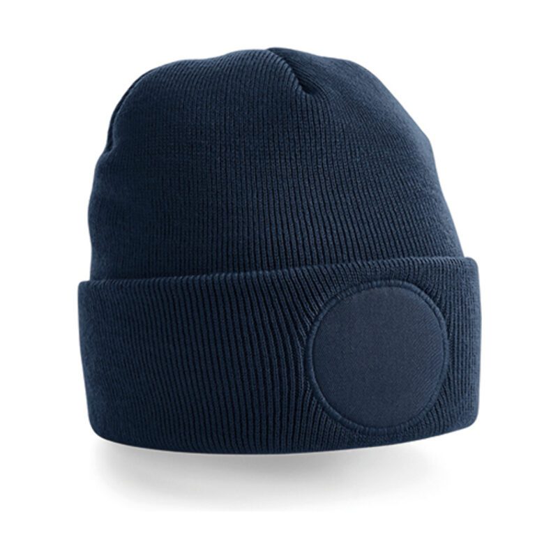 Beechfield Circular Patch Beanie French Navy ONE SIZE