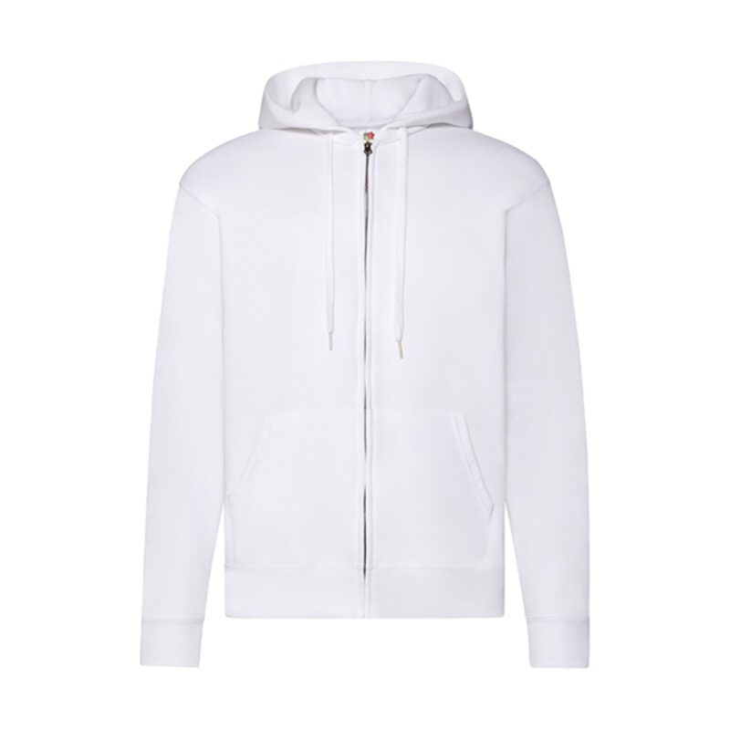 Fruit of the loom Classic Hooded Sweat Jacket White L