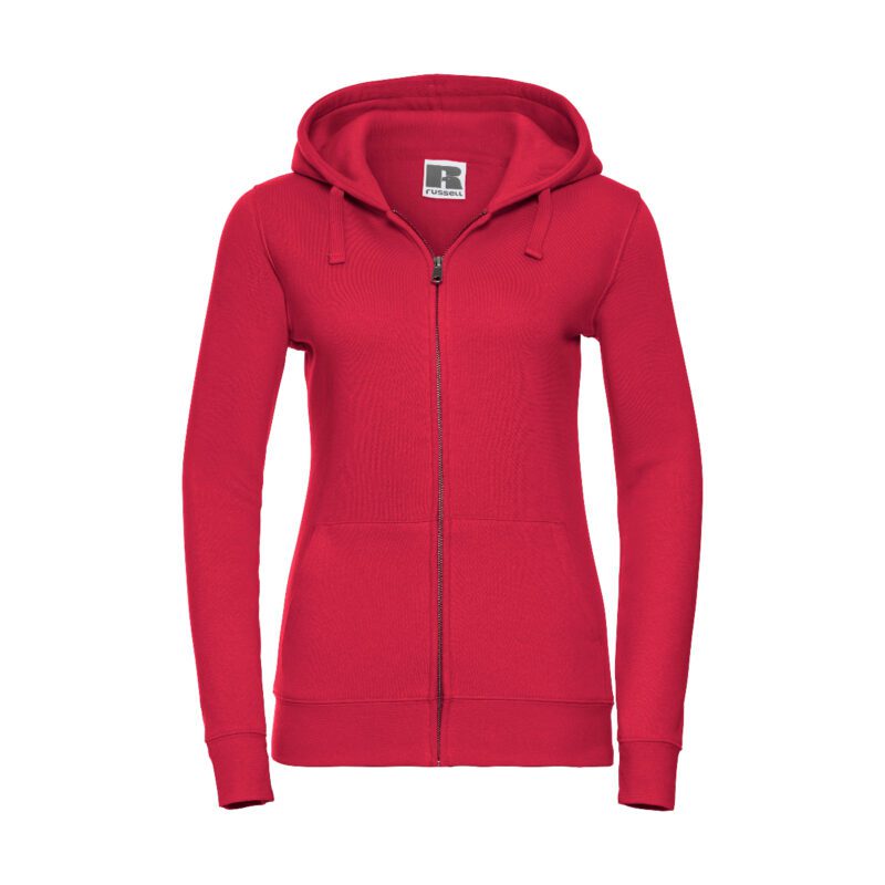 Russel Ladies Authentic Zipped Hood Jacket Classic Red XL