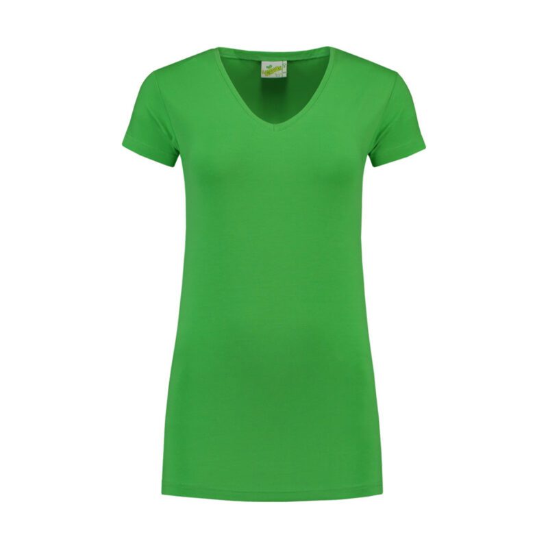 Lemon&Soda L&S T-shirt V-neck cot/elast SS for her Lime XXL
