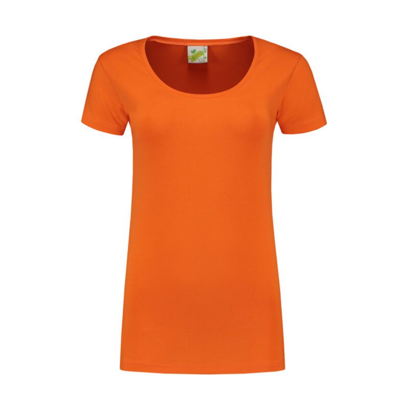 Lemon&Soda L&S T-shirt Crewneck cot/elast SS for her Orange XXL