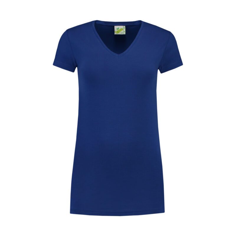 Lemon&Soda L&S T-shirt V-neck cot/elast SS for her Royal Blue XXL