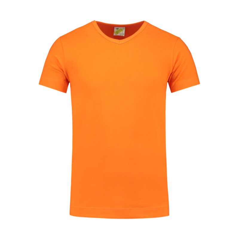 Lemon&Soda L&S T-shirt V-neck cot/elast SS for him Orange 3XL