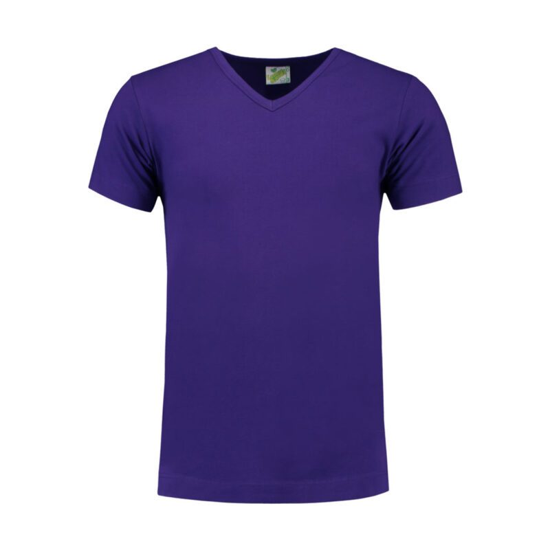 Lemon&Soda L&S T-shirt V-neck cot/elast SS for him Purple 3XL
