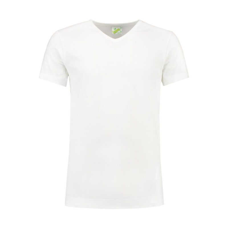 Lemon&Soda L&S T-shirt V-neck cot/elast SS for him White 3XL