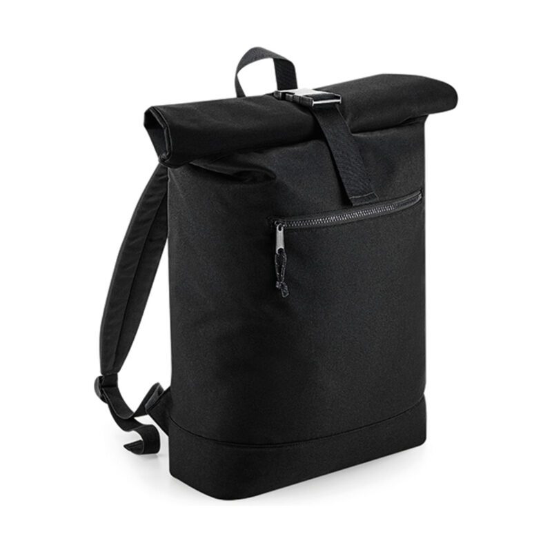 BagBase Recycled Roll-Top Backpack Black