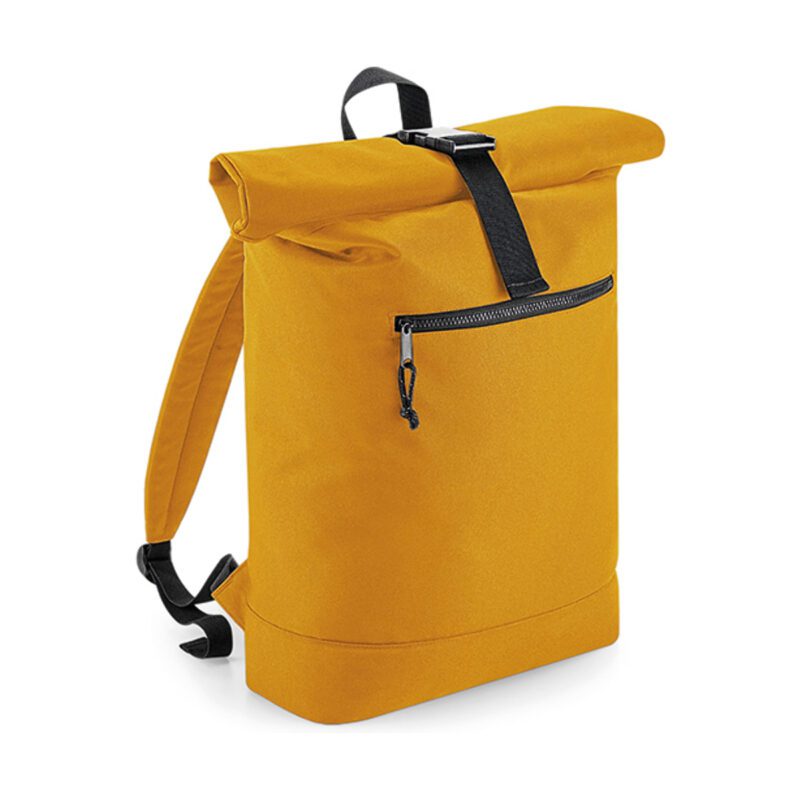 BagBase Recycled Roll-Top Backpack Mustard