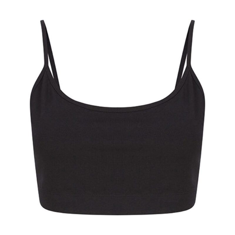 SF  Women´s Sustainable Fashion Cropped Cami Top Black XXL