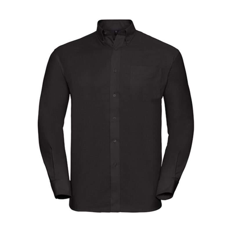 Russell Men's Longsleeve Classic Oxford Shirt Black 6XL
