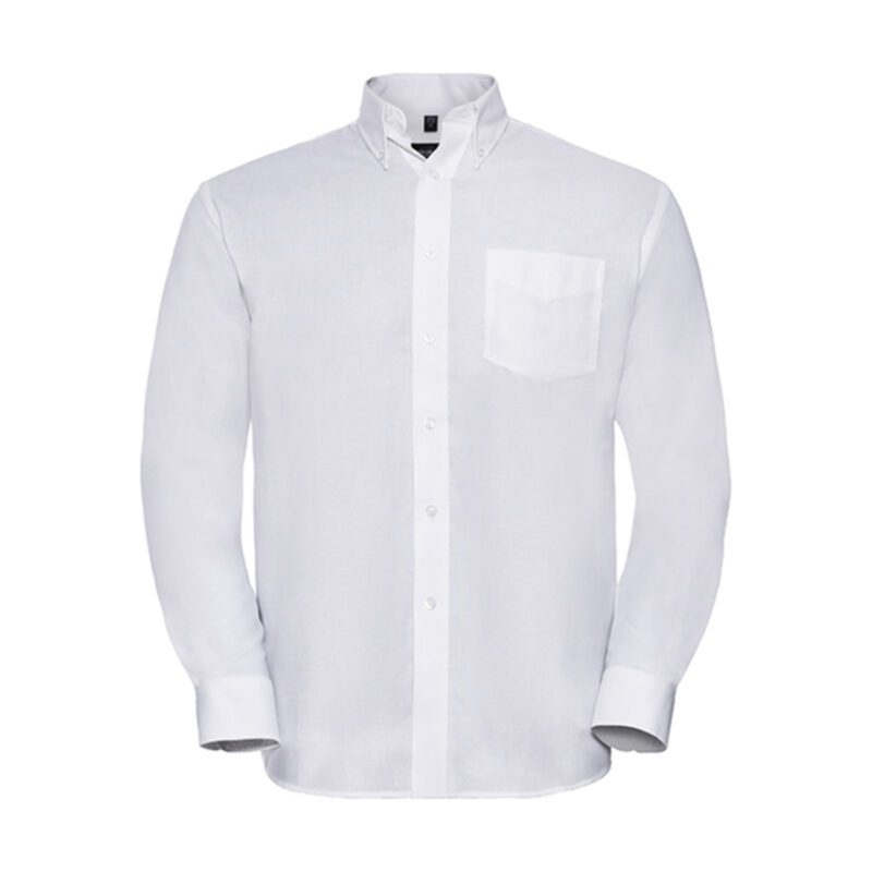 Russell Men's Longsleeve Classic Oxford Shirt White 6XL