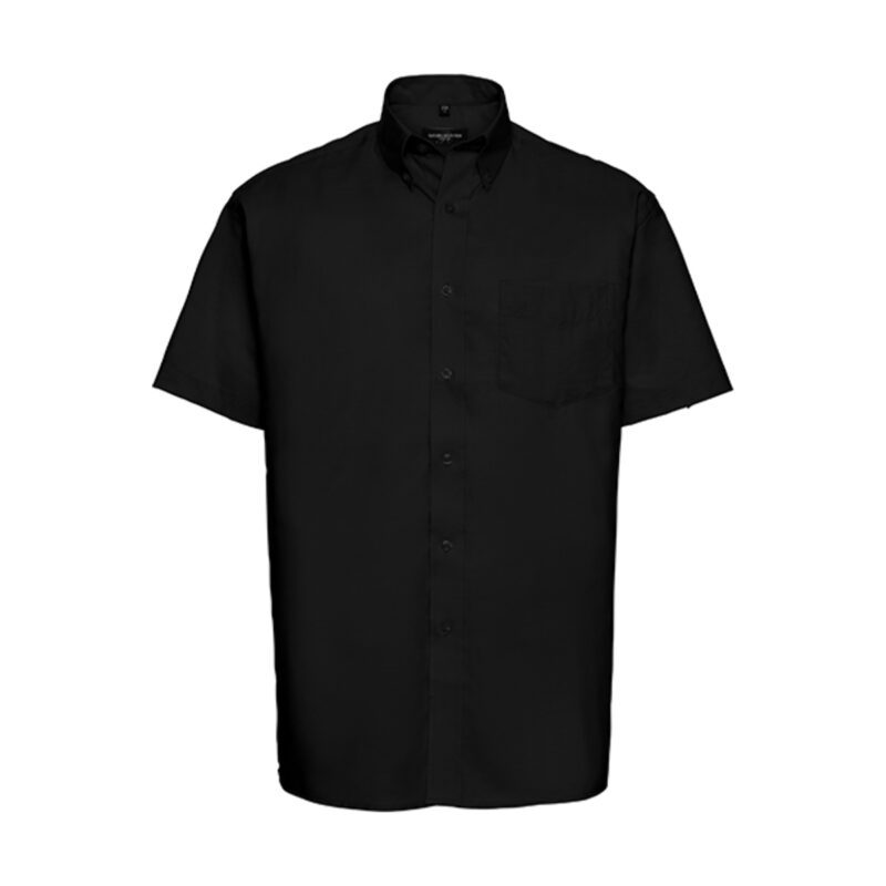 Russell Men's Shortsleeve Classic Oxford Shirt Black 6XL